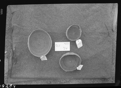 Indian Baskets, Close-up photos with identification numbers