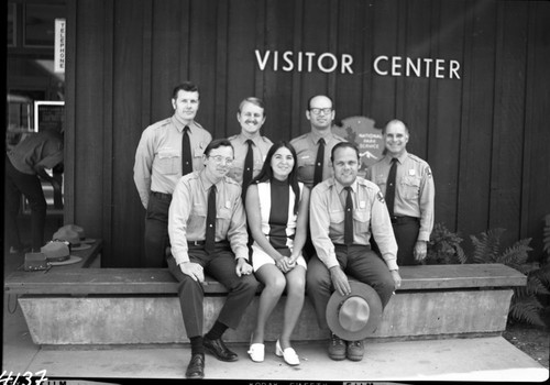 NPS Groups, 1971 Seasonal Naturalist staff, Larson, McGraw, Wright, Zink, Bonnickson, Garza, Bryson