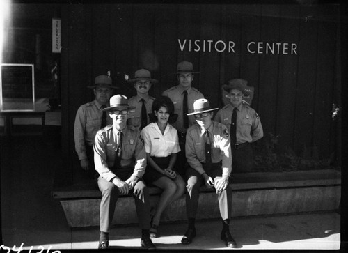 NPS Groups, Seasonal Naturalist staff, Front Row: Wright, Martinez, Bonnickson, Back row: Bryson, McGraw, Larson, Zink