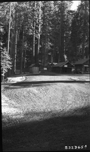 Concession facilities, Giant Forest Village, 3 picture panorama 01802-4, left panel of a three panel panorama