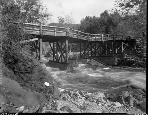 Flood and Storm Damage, Potwisha Bridge, eroded foundation