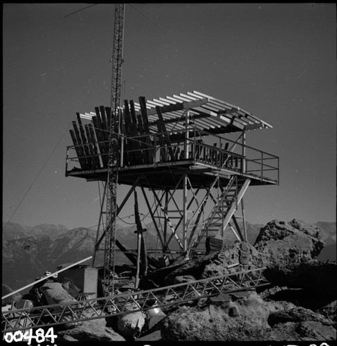 Construction, Mitchell Peak Lookout. Fire Lookout Structures