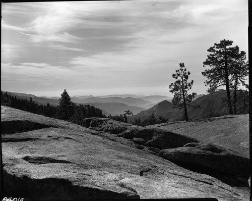 Misc. Domes, Foothills from Beetle Rock, Top of Beetle Rock, looking south. Note: Inversion Layer