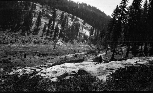 construction, clearing made for Wolverton Reservoir, remarks: 5 negative panorama, far right panel of a five panel panorama