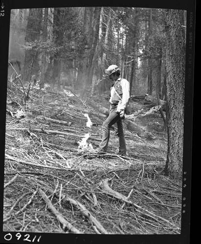 Prescribed Burning, NPS Individuals, Ed Nelson with Drip Torch