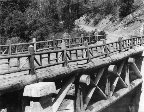 Construction, Bridges, Marble Fork Bridge prior to reconstruction with steel span. [8x10 print]