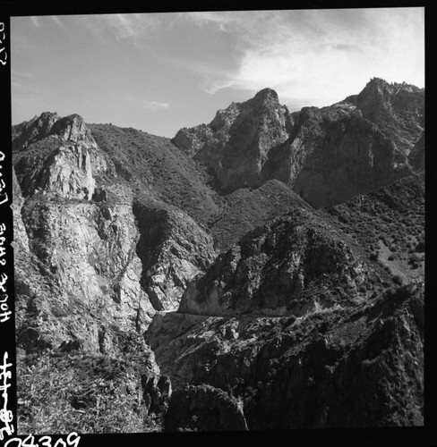 South Fork Kings River Canyon. Roads, Misc. Geology