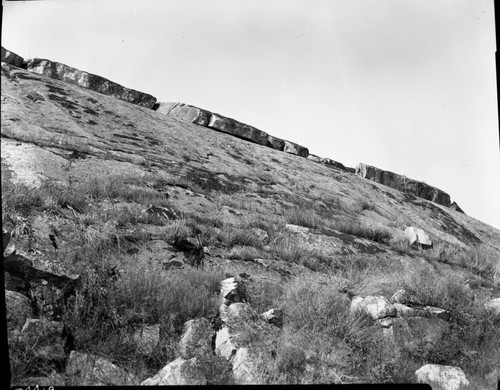 HWY 198 at Allens Gap, Exfoliation and weathering, Exfoliating Granite near Lemon Cove