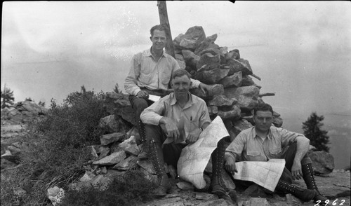 NPS Groups, L to R: Asst. Landscape Architect Merel Sager, Col. White, George Mauger. Historic Individuals