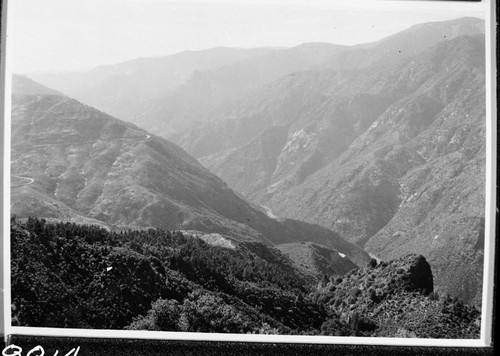 Roads, Main Fork Kings Canyon, view down canyon, Misc. Canyons