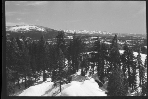 Winter scenes, Misc. Mountains, Shell Mountain and Mineral King from Buck Rock