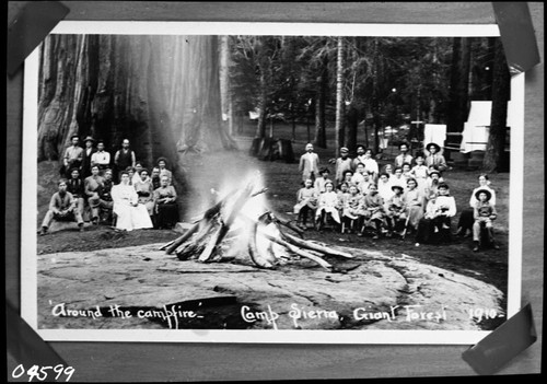 Camping, Campfire at Camp Sierra