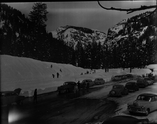 Record Heavy Snows, Vehicular use. Lodgepole parking area and strore