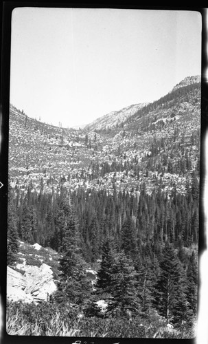 Kern River Canyon as viewed from 1/2 mile SW of Junction Meadow. Glacial Steps, Type Map