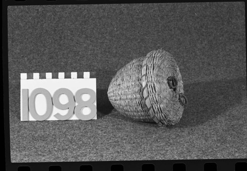 Indian Baskets. Catalog number on card in photo. Two negatives bracheted