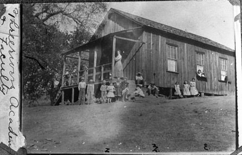 Three Rivers, Tulare Co. Buildings and Utilities, Old school house in Three Rivers