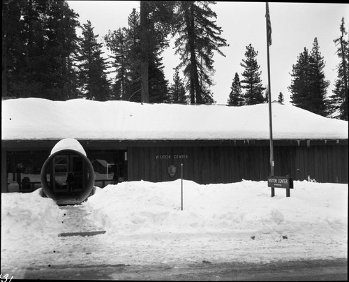 Winter Scenes, buildings and utilities, visitor center