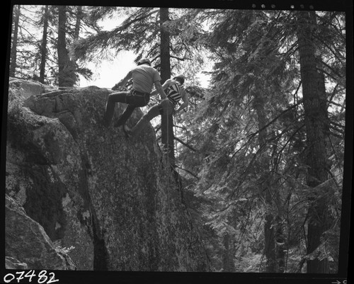 Interpretive Activities, climbing demonstration, with John Krambrink and Milo Jenkins. NPS Individuals