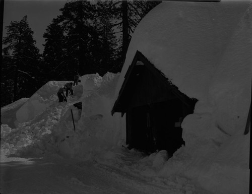 Record Heavy Snow, Record snows Lodgepole area. Maintenance yard