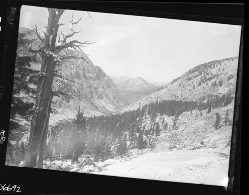 Misc. Canyons, Colby and Cloud Canyons from ridge near Colby Lake. Glaciated Canyons. Subalpine Forest Plant Community