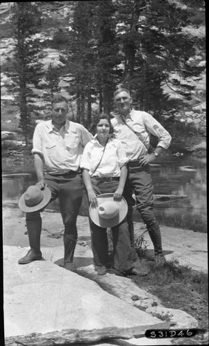 Hamilton Lake, SNP. NPS (group), Left to Right: Dr. Bryant, Phyllis White, Col. White