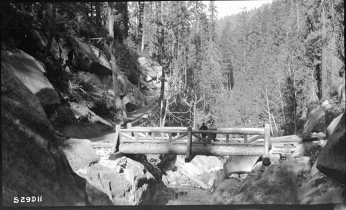 Bridges. View down East Fork showing newly constructed bridge