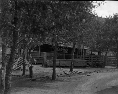 Buildings and Utilities, barn and corral at start of removal