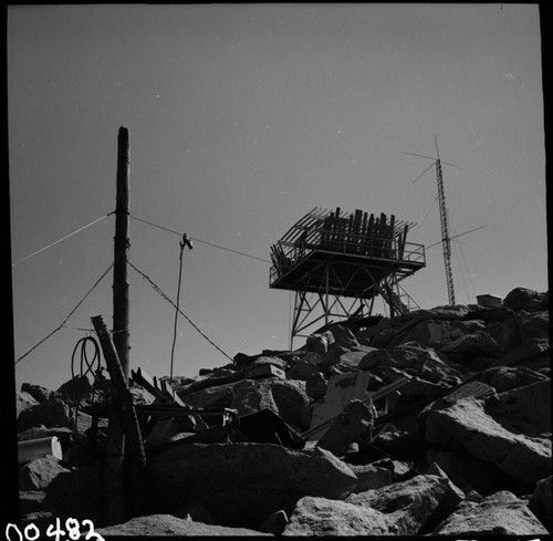 Construction, Mitchell Peak Lookout. Fire Lookout Structures
