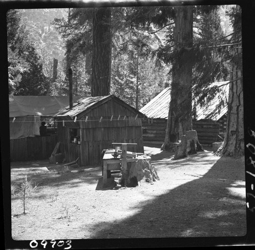 Concessioner Facilities, Camp Conterno, (Lewis Camp) Rear view of Kitchen, dining room, store