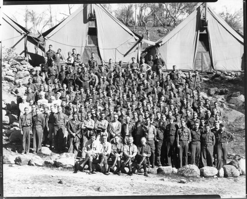 CCC large group in uniform. [8x10 print]