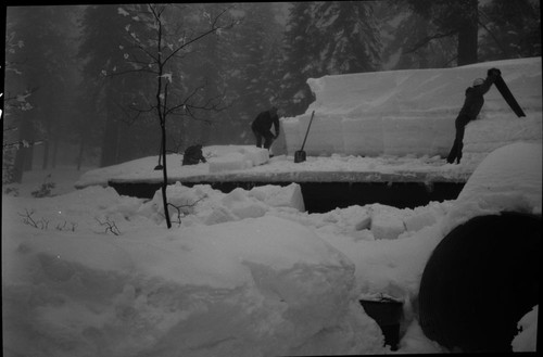 Record Heavy Snows, Snow conditions at Visitor Center after storm of February 4, 5, 6