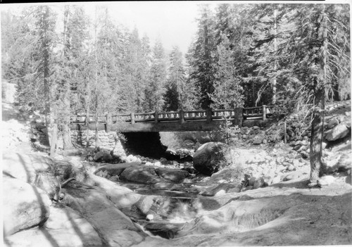 Lindley Eddy. Lodgepole SNP, Bridges, log bridge design by Norgard and Capenter. Marble Fork Kaweah River