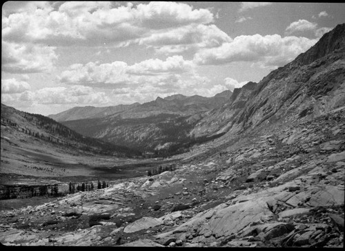 Glaciated Canyons, Big Arroyo, view down canyon