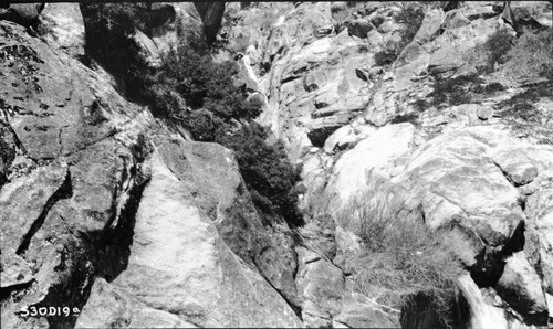 Construction, High Sierra Trail, Merhten Creek (before)