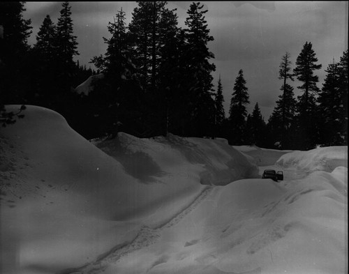 Record Heavy Snows, Lodgepole maintenance area in deep snow