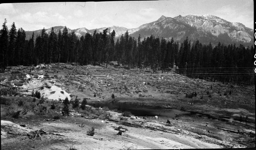 construction, clearing made for Wolverton Reservoir, remarks: 5 negative panorama, far left panel of a five panel panorama