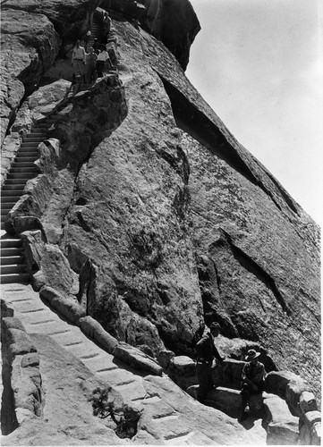 Trails, part of new stairway leading to top