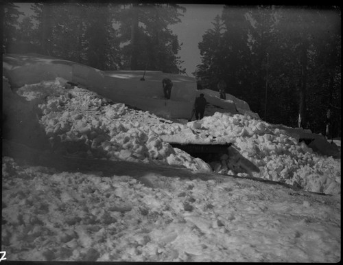 Record Heavy Snows, Snow removal from Visitor Center after critical weight was reached February 6