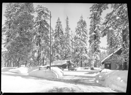 Winter Scenes, Village in winter, Concessioner Facilities. Ranger Stations