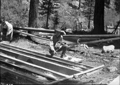 fish trough, Slim Ellis and wife, Francis, Misc. Resource Management concerns, fish, NPS Individuals