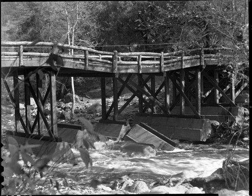 Flood and Storm Damage, Potwisha Bridge, eroded foundation