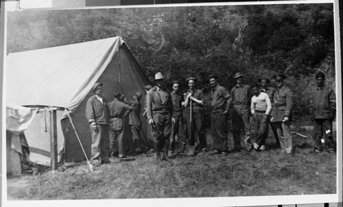 CCC, group at new camp