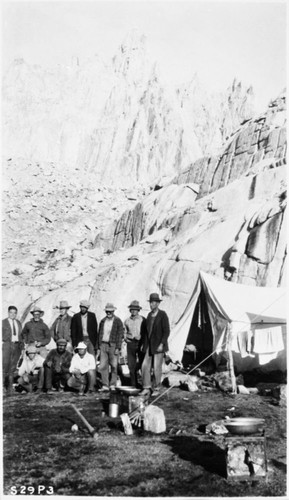 Construction, NPS Groups, Construction crew at camp, elev. 12,000