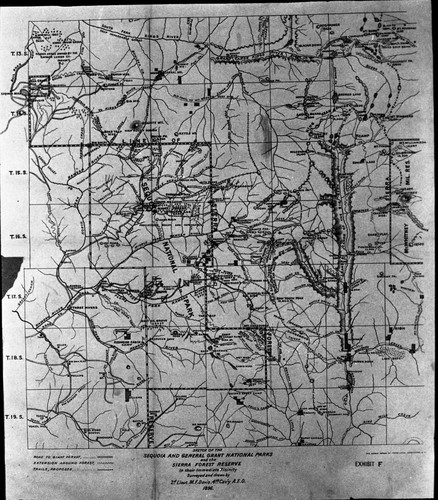 Maps and Graphics, Sequoia and General Grant Parks, 1896