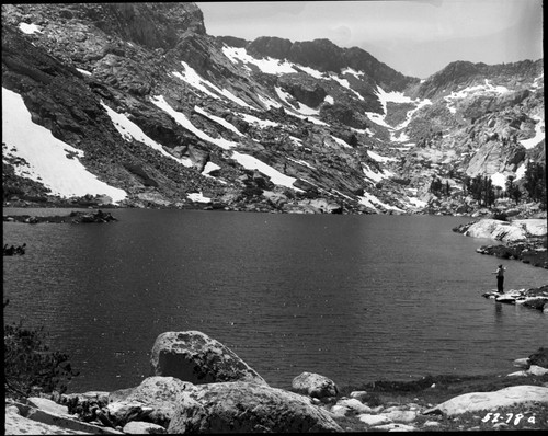 Fishing, Supt. Scoyen Fishing on Western most lake. Misc. Lakes, Park Superintendent