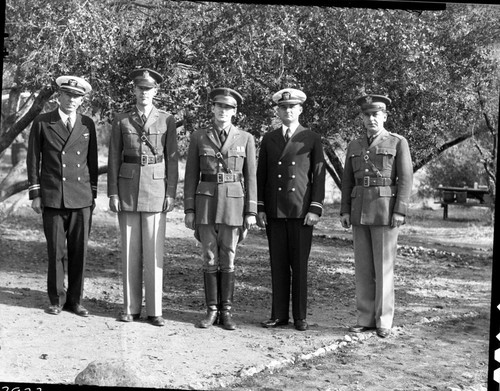 CCC, military leaders of the CCC Camps. Individuals unidentified