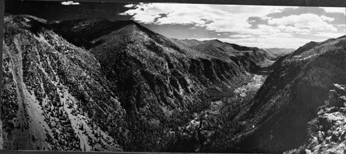 Kern River Canyon, Misc. Geology, view down Kern from Rattlesnake Point, copied from Matthes