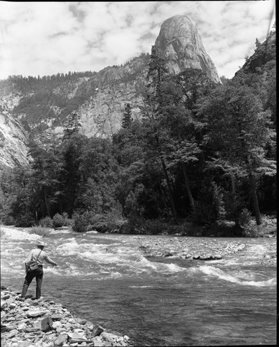 Fishing, Tehipite Dome, MIddle Fork Kings River, Supt. Davis Fishing