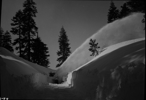 Record Heavy Snows, Clearing one lane near Big Baldy