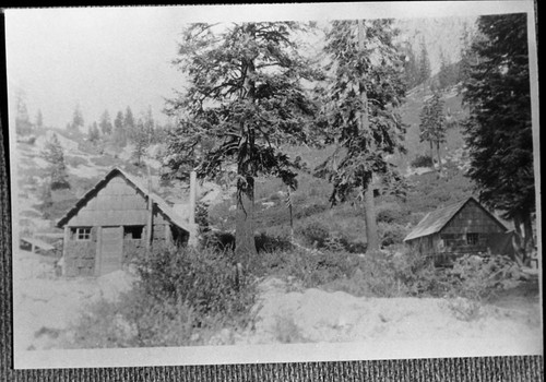 Backcountry cabins and structures, Knapp cabin at Junction Meadow built of cut cubes of wood